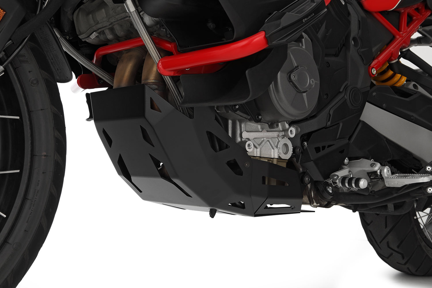 Black, stylishly designed, high-quality engine guard