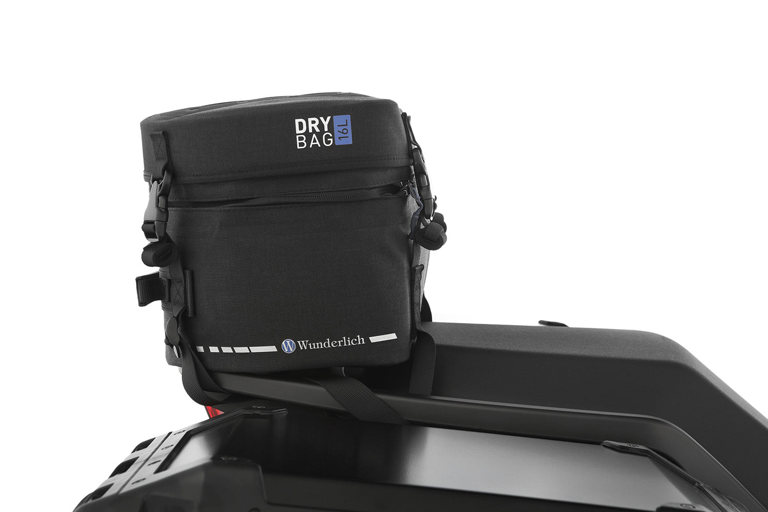 Multi-functional and compact bag can either be attached to the luggage carrier of the passenger seat quickly and simply