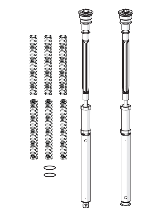 ÖHLINS - Front Fork Kit for Harley-Davidson Softail Fat Bob and Low rider S (NIX 30 Cartridge Kit) (FKS 508)