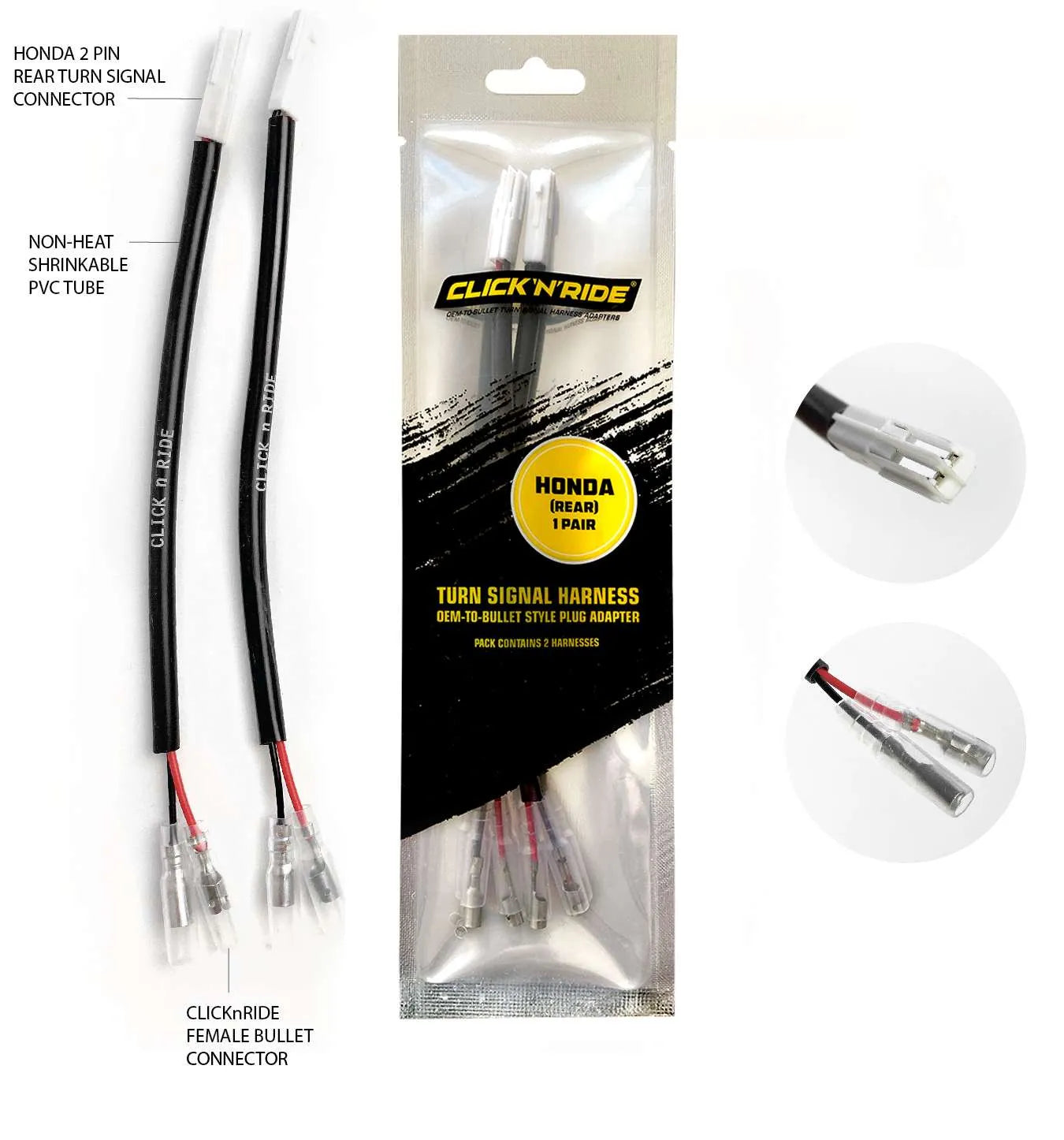 Click n Ride - Harness Converter for Honda Rear 2-Pin