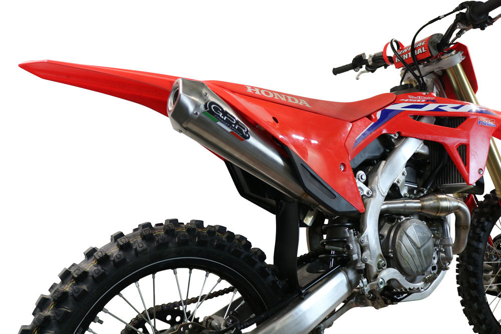 GPR-Exhaust---Pentacross-Inox-Full-Line-for-CRF-450-R-RX-from-2021-to-2025-dB-Killer-Spark-Arrestor