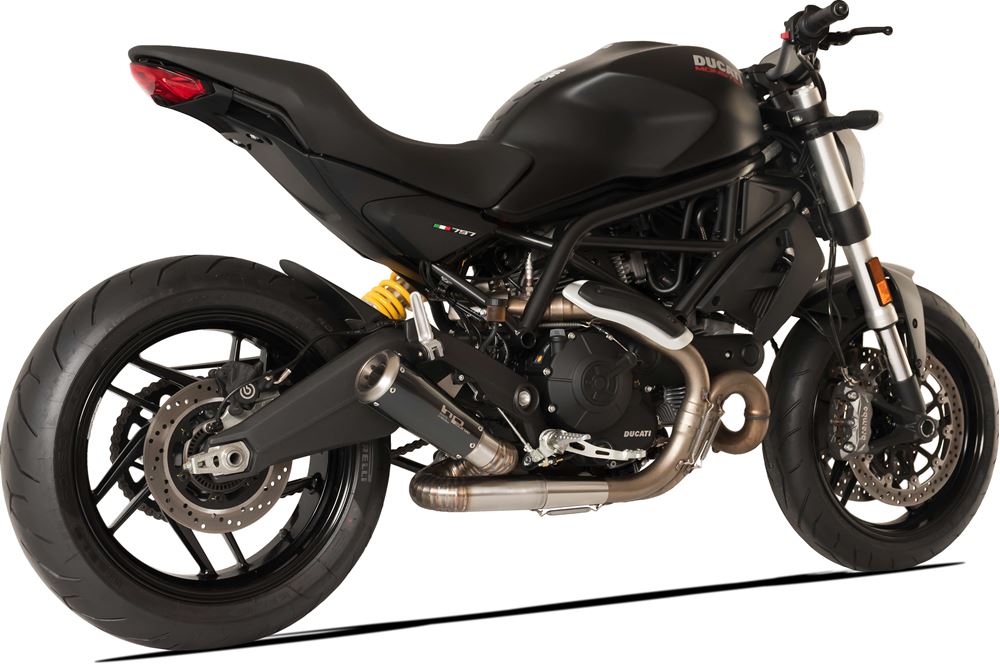 HPCorse - GP07 Muffler for Ducati Monster 797 muffler for Ducati Monster 797 (refer to photo - "@" curved link arm)