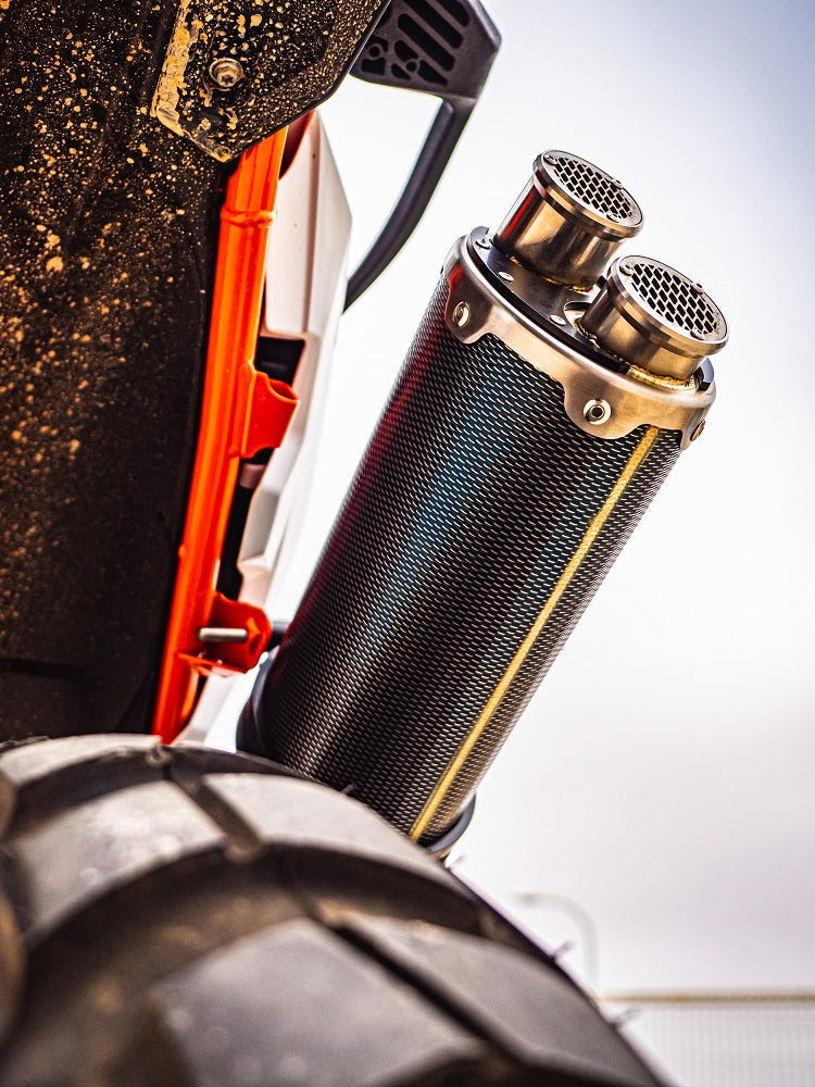 GPR-Exhaust---Dual-Poppy-Slip-on-for-Adventure-890-from-2021-to-2024-dB-Killer-Link-Pipe