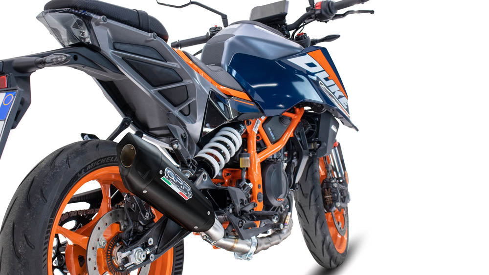GPR-Exhaust---GP-Revo-Black-Titanium-Slip-on-for-DUKE-390-from-2024-to-2025-dB-Killer-Link-Pipe