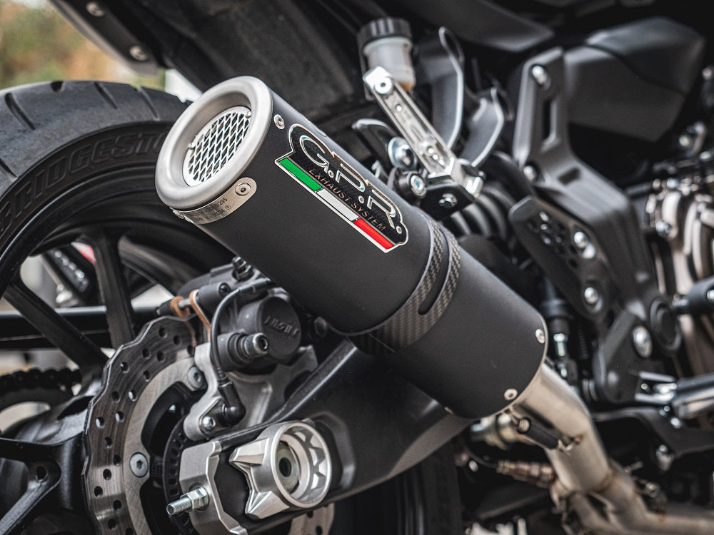 GPR-Exhaust---M3-Black-Titanium-Full-Line-for-Mt-07-from-2017-to-2020-dB-Killer-Catalyst