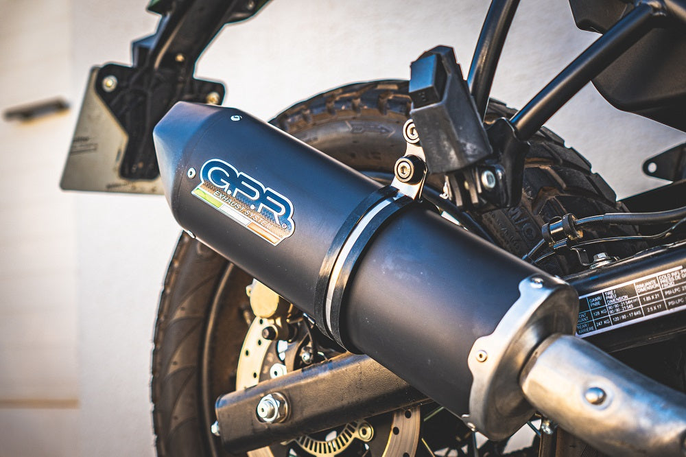 GPR-Exhaust---Furore-Evo4-Nero-Slip-on-for-Himalayan-410-DIAM-42.5-from-2017-to-2020-dB-Killer-Link-Pipe-Catalyst