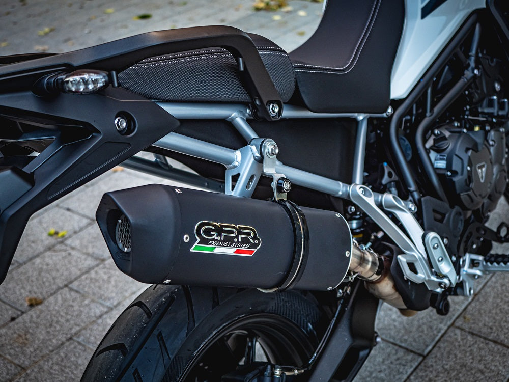 GPR-Exhaust---Furore-Evo4-Nero-Slip-on-for-Tiger-900-from-2020-to-2023-dB-Killer-Link-Pipe