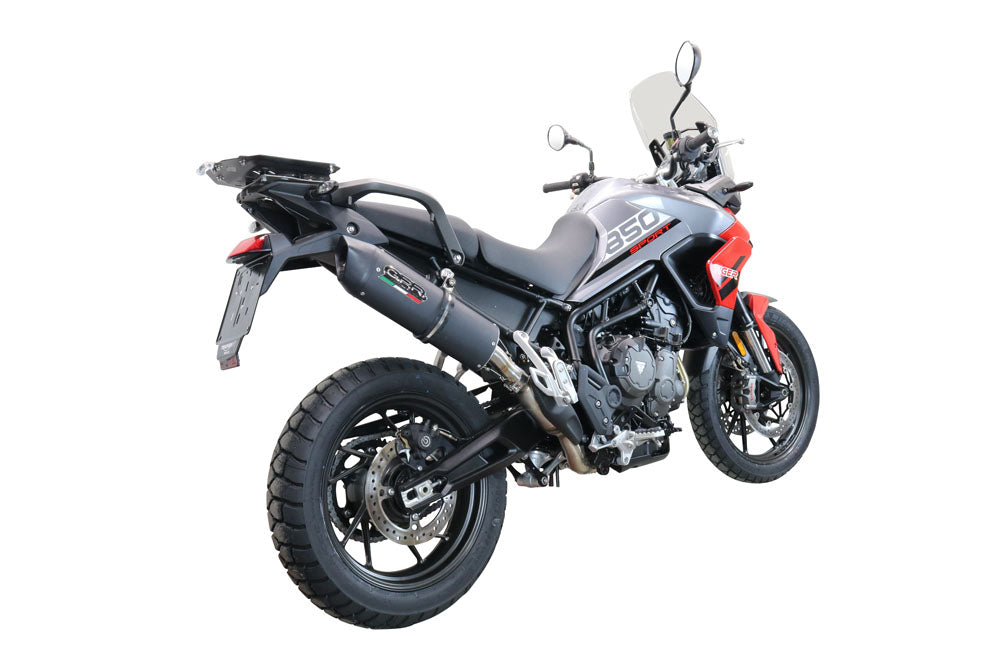 GPR-Exhaust---Furore-Evo4-Nero-Slip-on-for-Tiger-850-from-2020-to-2024-dB-Killer-Link-Pipe