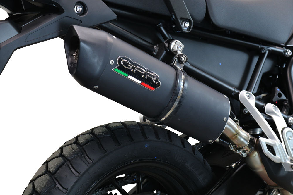 GPR-Exhaust---Furore-Evo4-Nero-Slip-on-for-Tiger-850-from-2020-to-2024-dB-Killer-Link-Pipe