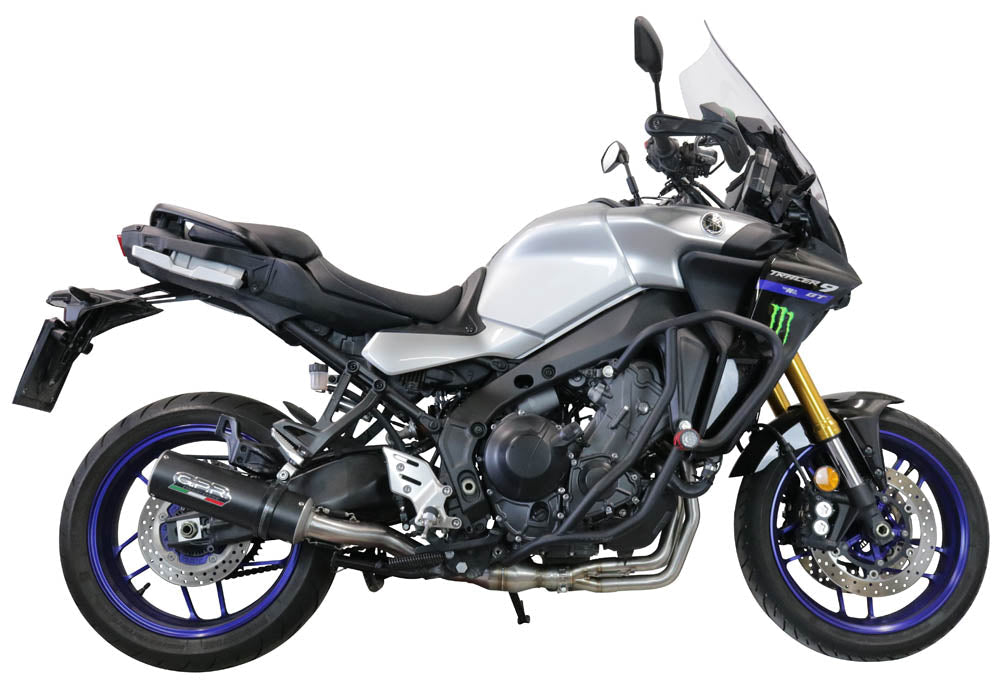 GPR-Exhaust---M3-Black-Titanium-Full-Line-for-Tracer-9-from-2021-to-2024-dB-Killer-Catalyst