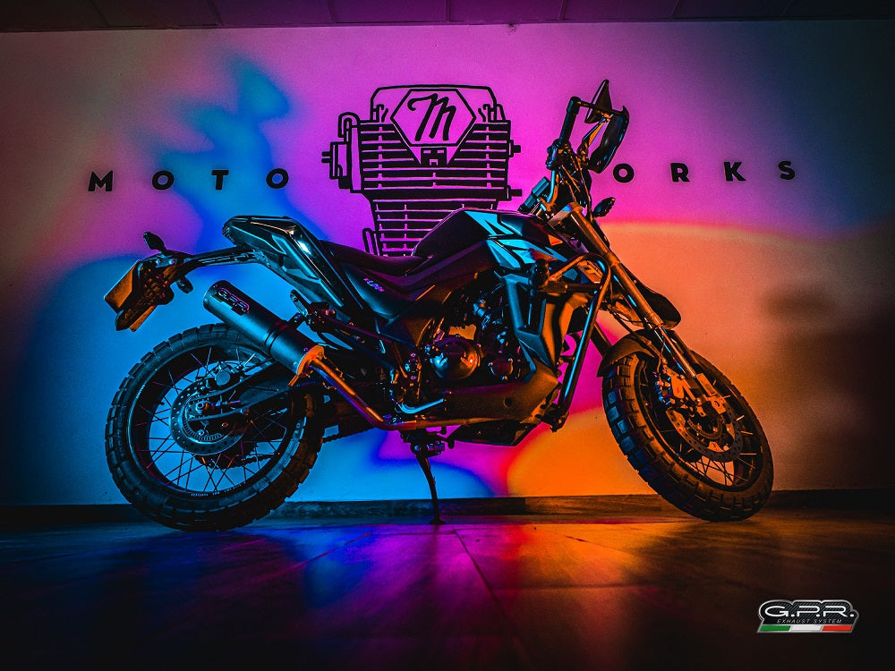GPR-Exhaust---M3-Black-Titanium-Full-Line-for-GK-125-from-2022-to-2024-dB-Killer-Catalyst
