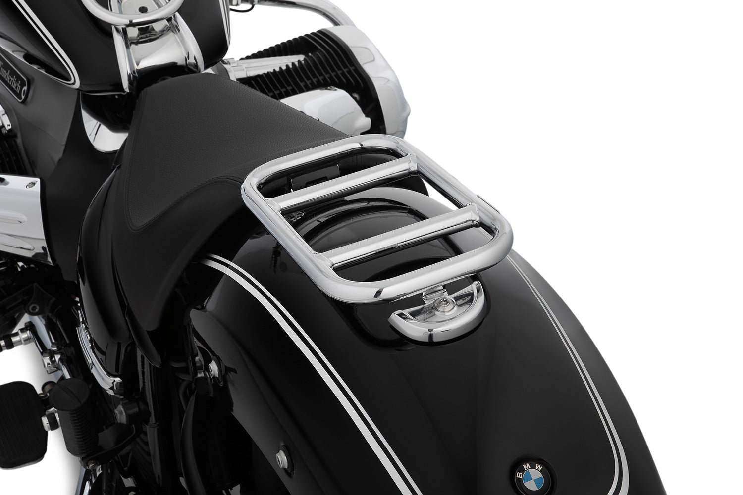 Solid luggage carrier for stylish and secure storage of bags or other luggage
