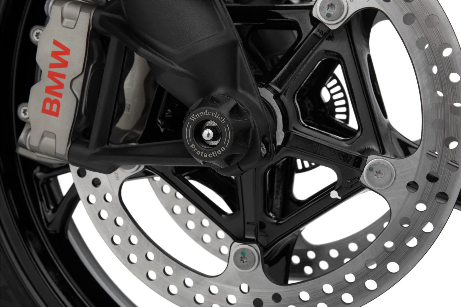 Wunderlich DOUBLESHOCK axle protection pads R 1300 - complete your BMW ✔ Premium components ✔ Integrated design