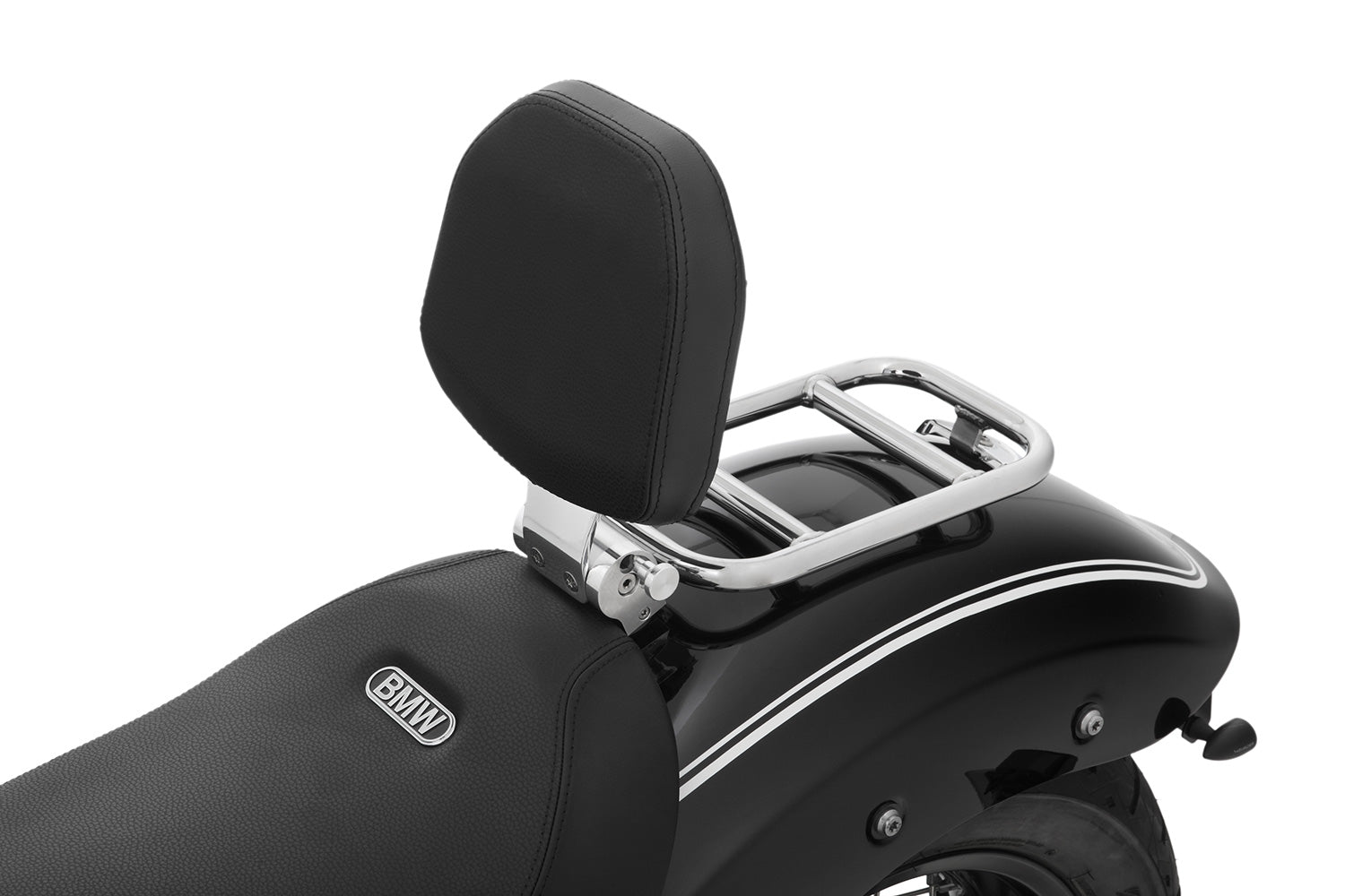 The rider backrest that transforms into a bona fide passenger seat in seconds.
