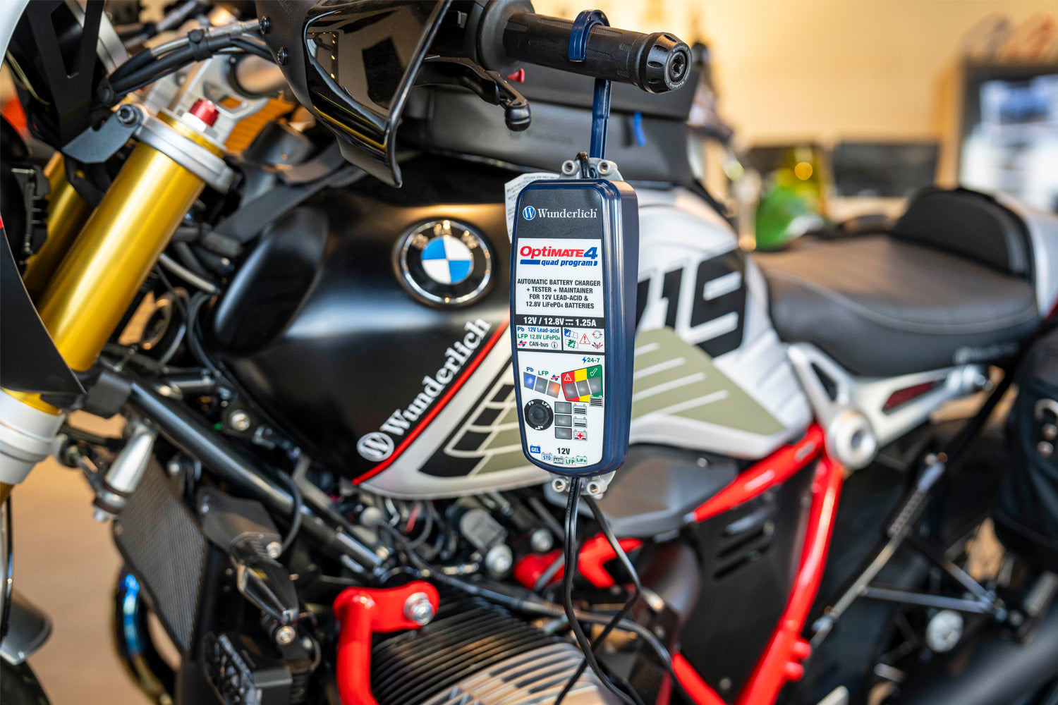 Wunderlich Edition Battery Charger Optimate 4 Quad-Program Canbus Edition-20190-300