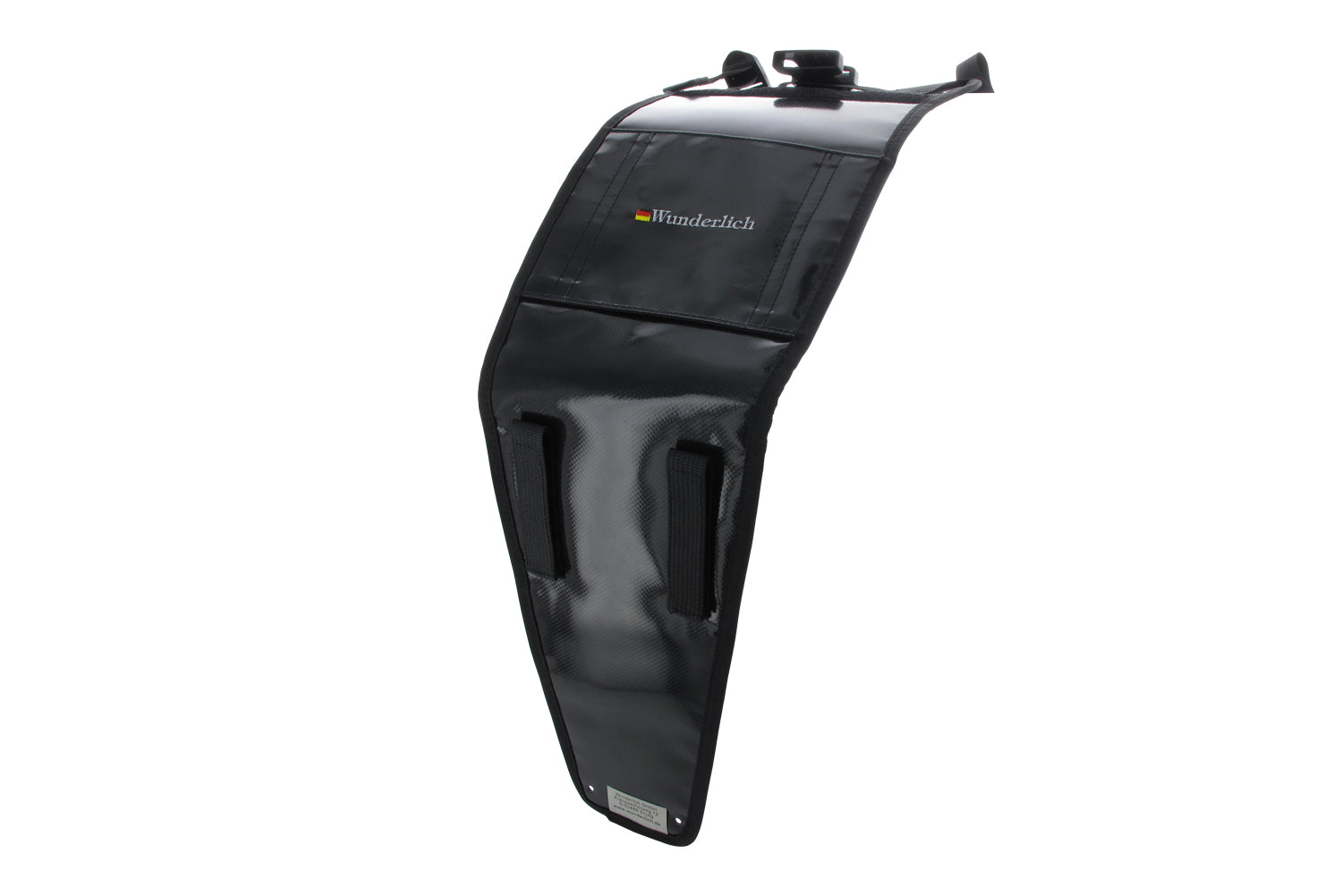 The mounting system is attached to the vehicle with minimal hand pressure and the tank bag can be quickly fastened to it. 