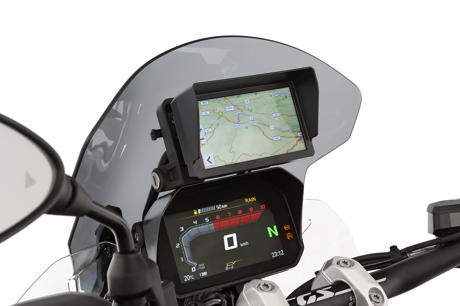 High-quality, specially developed sun visor for the GARMIN Zumo XT2 navigation system