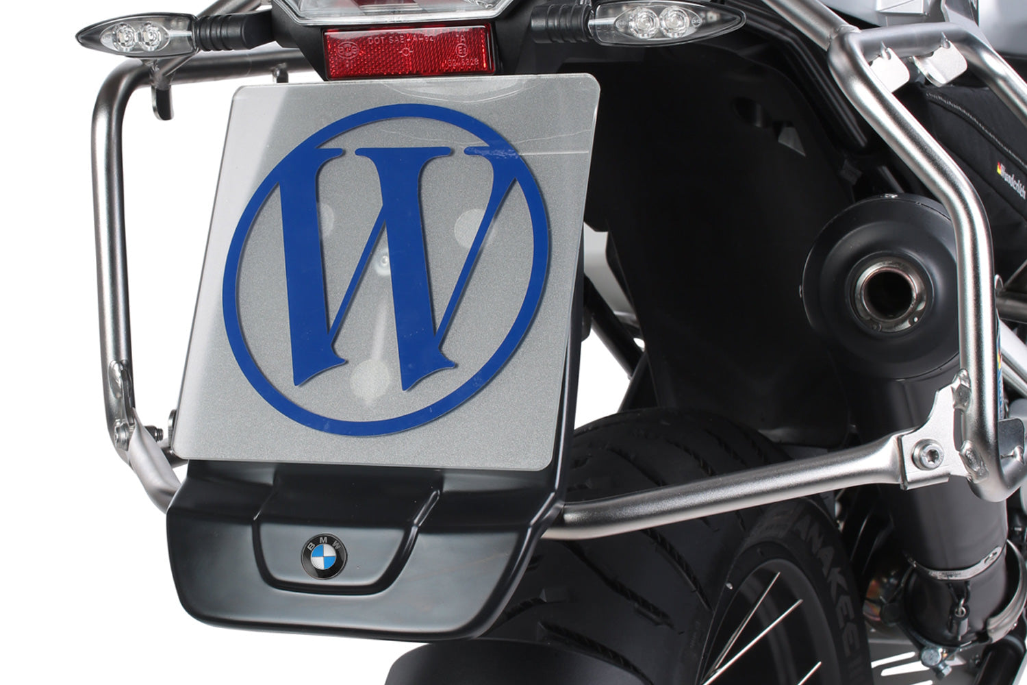 Wunderlich »EXTENDA FENDER« for rear with BMW emblem - The perfect splash guard for the BMW R1200GS LC