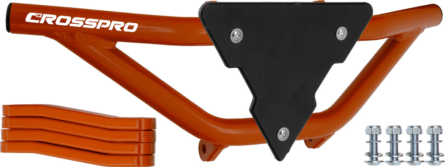 Crosspro - Front Bumper Gliese For Suzuki LT-Z 250-Orange Tube / Black Plate
