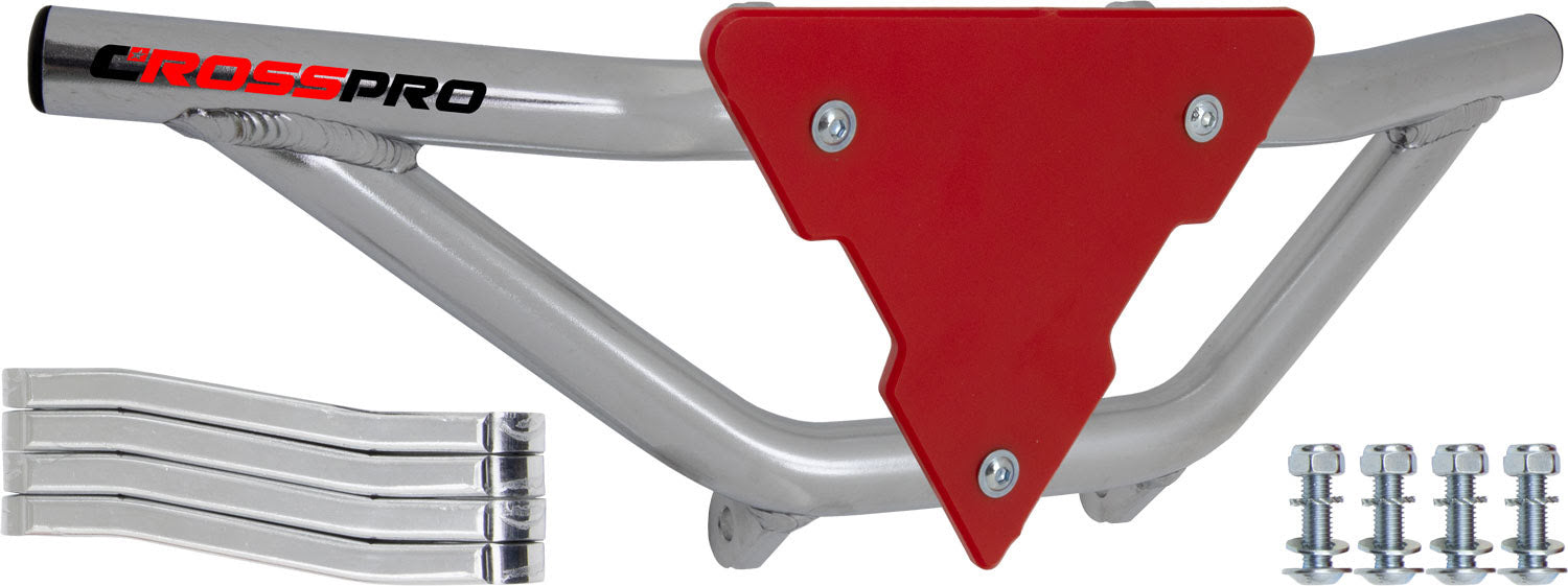 Crosspro - Front Bumper Gliese For Dinli DL 450-Polish Tubo / Red Plate