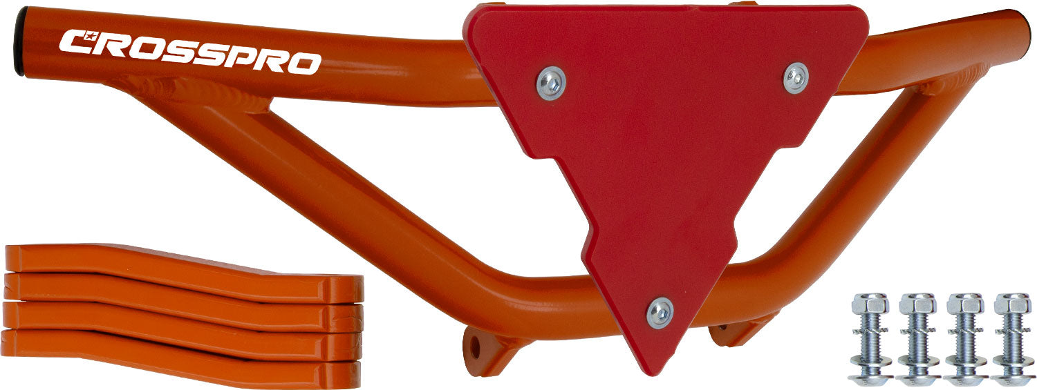Crosspro - Front Bumper Gliese For Polaris Outlaw 500-Orange Tube / Red Plate