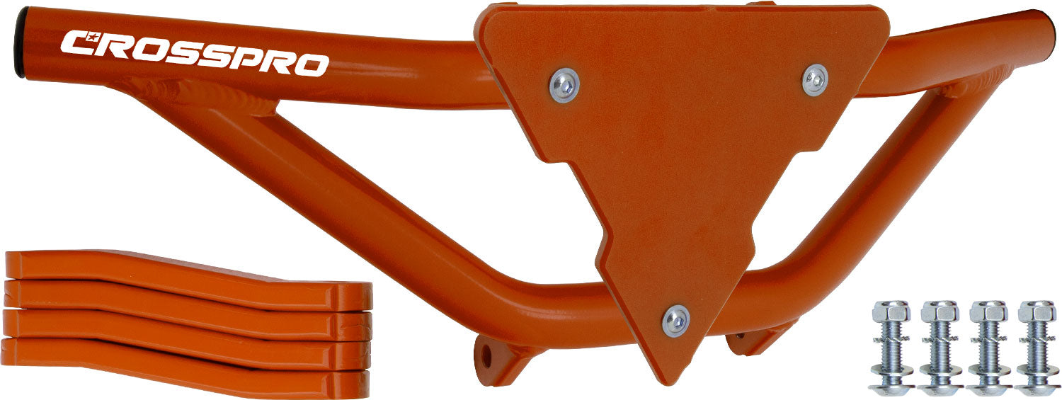 Crosspro - Front Bumper Gliese For Yamaha YFM 350 Warrior-Orange Tube / Orange Plate