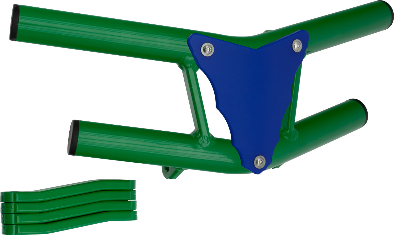 Crosspro - Front Bumper Waspe Lite For 450 XC (ATV), 525 XC (ATV), KTM 450 SX (ATV), 505 SX (ATV)-Green Tube / Blue Plate