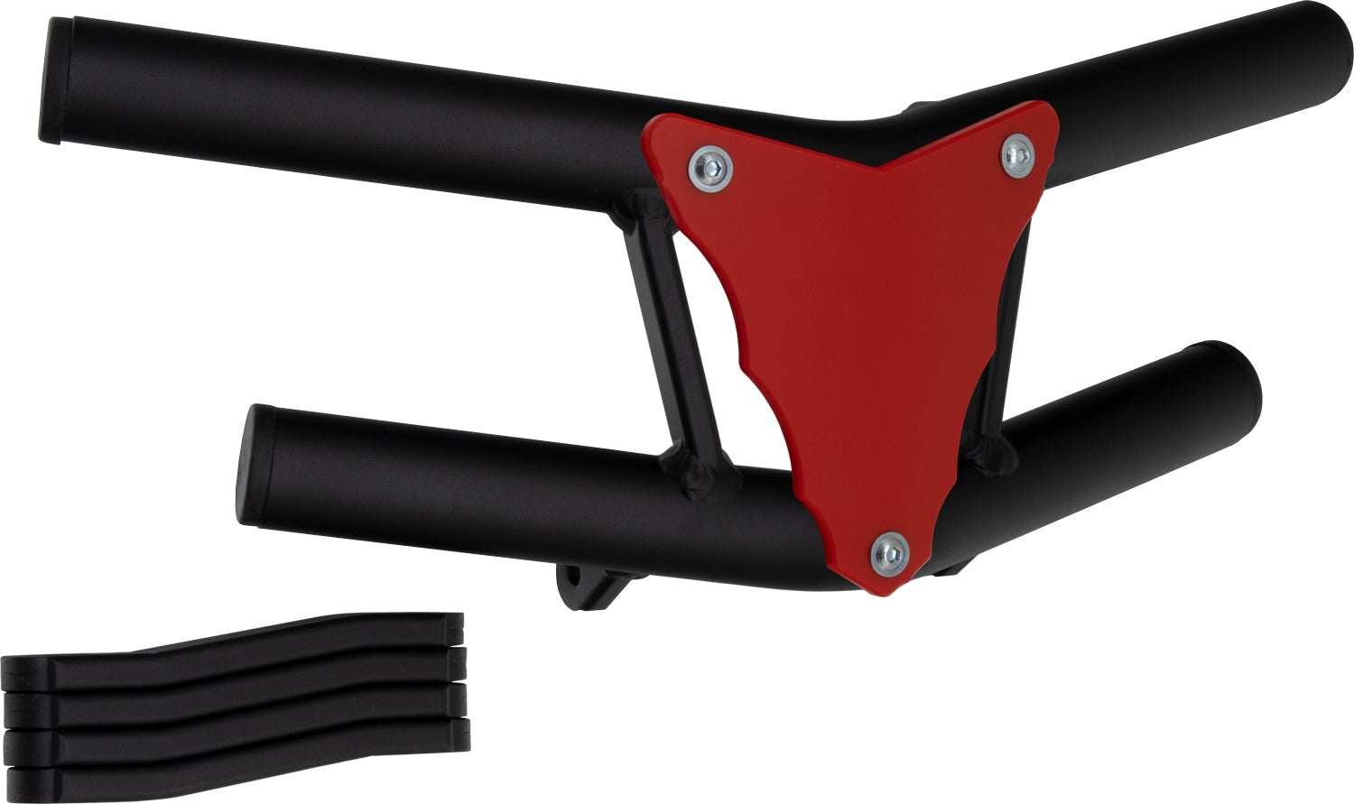 Crosspro - Front Bumper Waspe Lite For 450 XC (ATV), 525 XC (ATV), KTM 450 SX (ATV), 505 SX (ATV)-Textured Black Tube / Red Plate