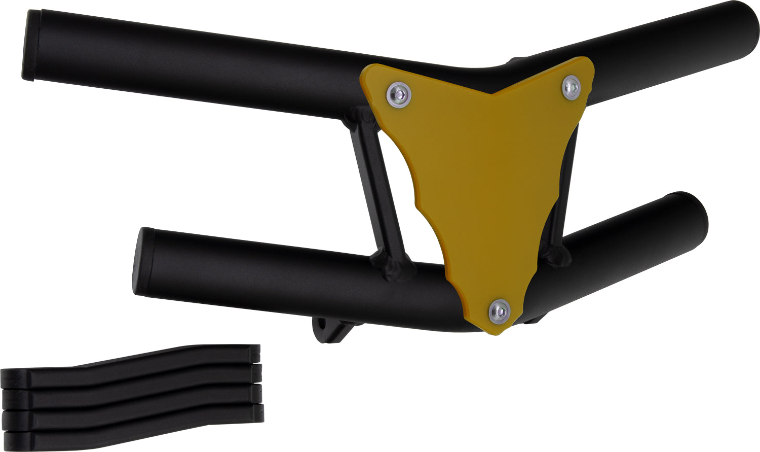 Crosspro - Front Bumper Waspe Lite For Suzuki LT-Z 250-Textured Black Tube / Yellow Plate