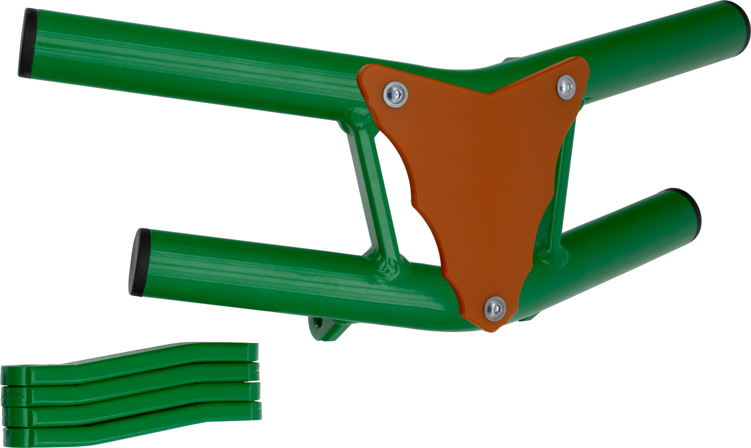 Crosspro - Front Bumper Waspe Lite For 450 XC (ATV), 525 XC (ATV), KTM 450 SX (ATV), 505 SX (ATV)-Green Tube / Orange Plate