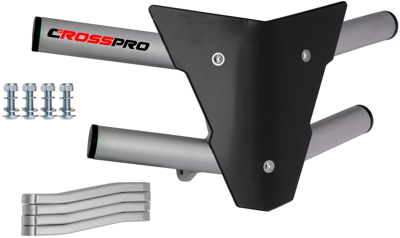Crosspro - Front Bumper Waspe For Polaris Outlaw 525-Ice Polish Tube / Black Plate