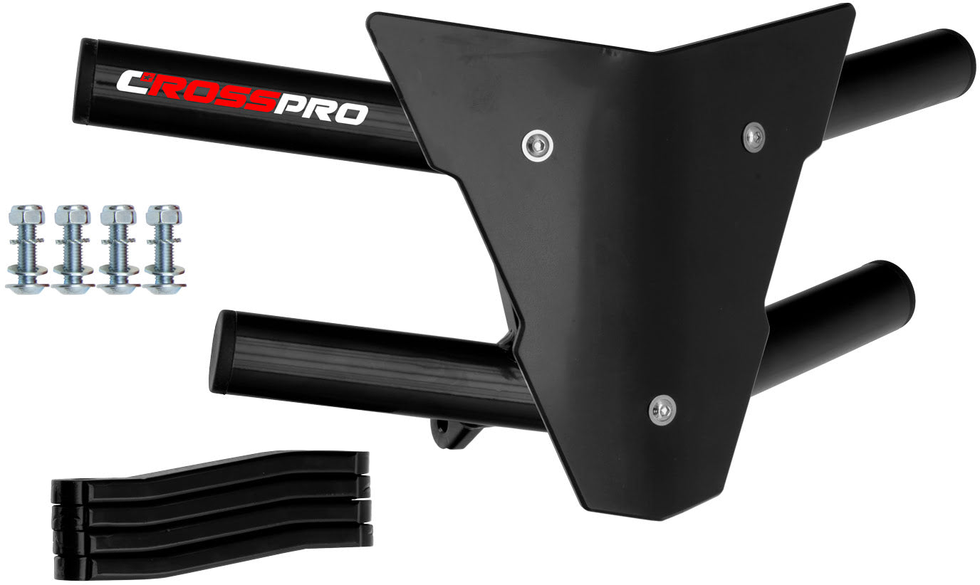 Crosspro - Front Bumper Waspe For Yamaha YFM 700 Raptor-Black Tube / Black Plate