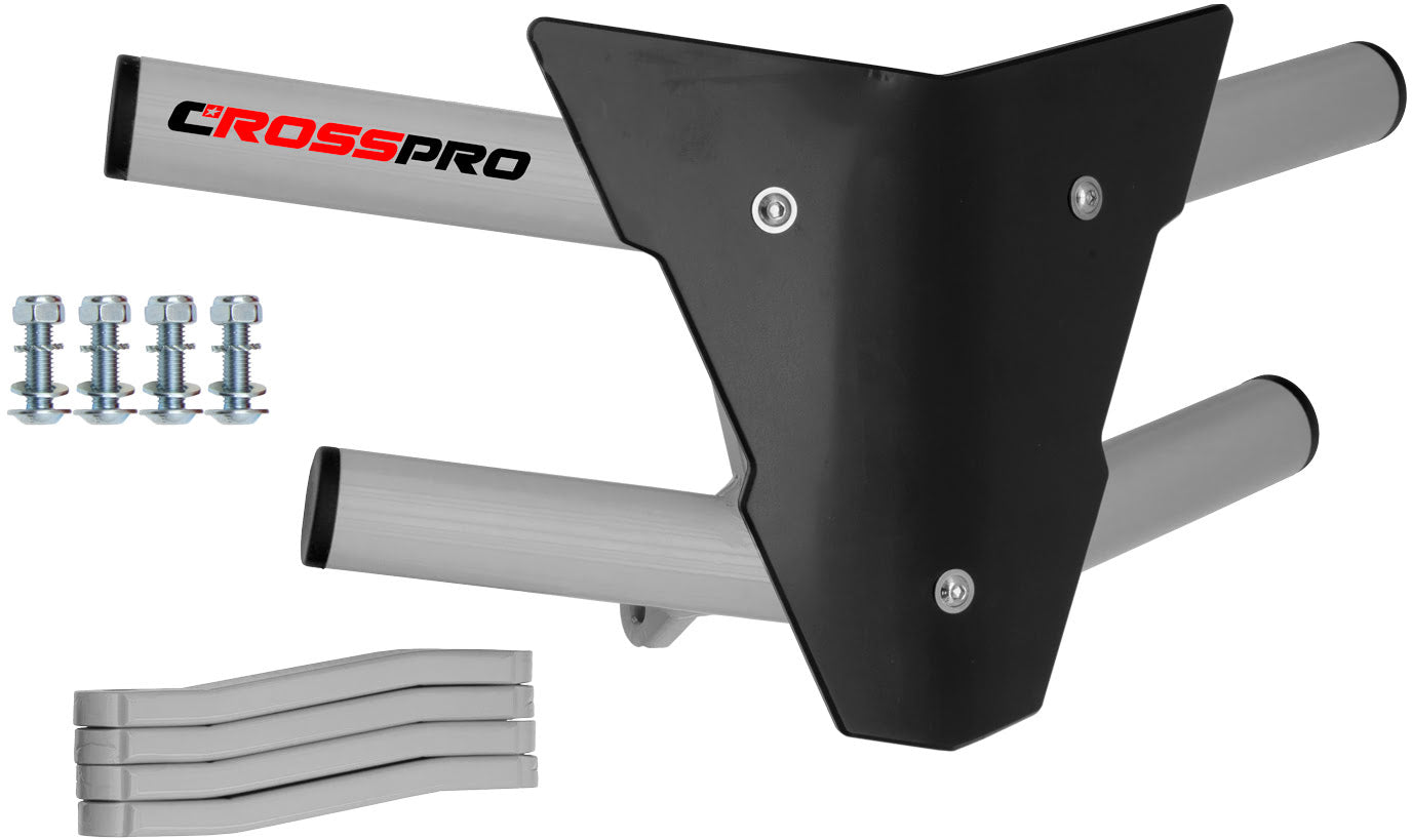 Crosspro - Front Bumper Waspe For Yamaha YFM 350 Raptor-White Tube / Black Plate