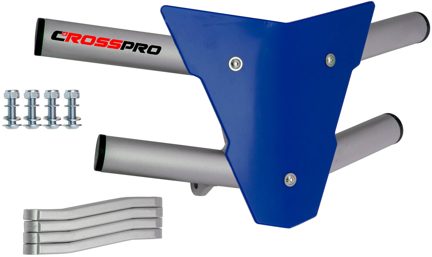 Crosspro - Front Bumper Waspe For Yamaha YFZ 450R-Ice Polish Tube / Blue Plate