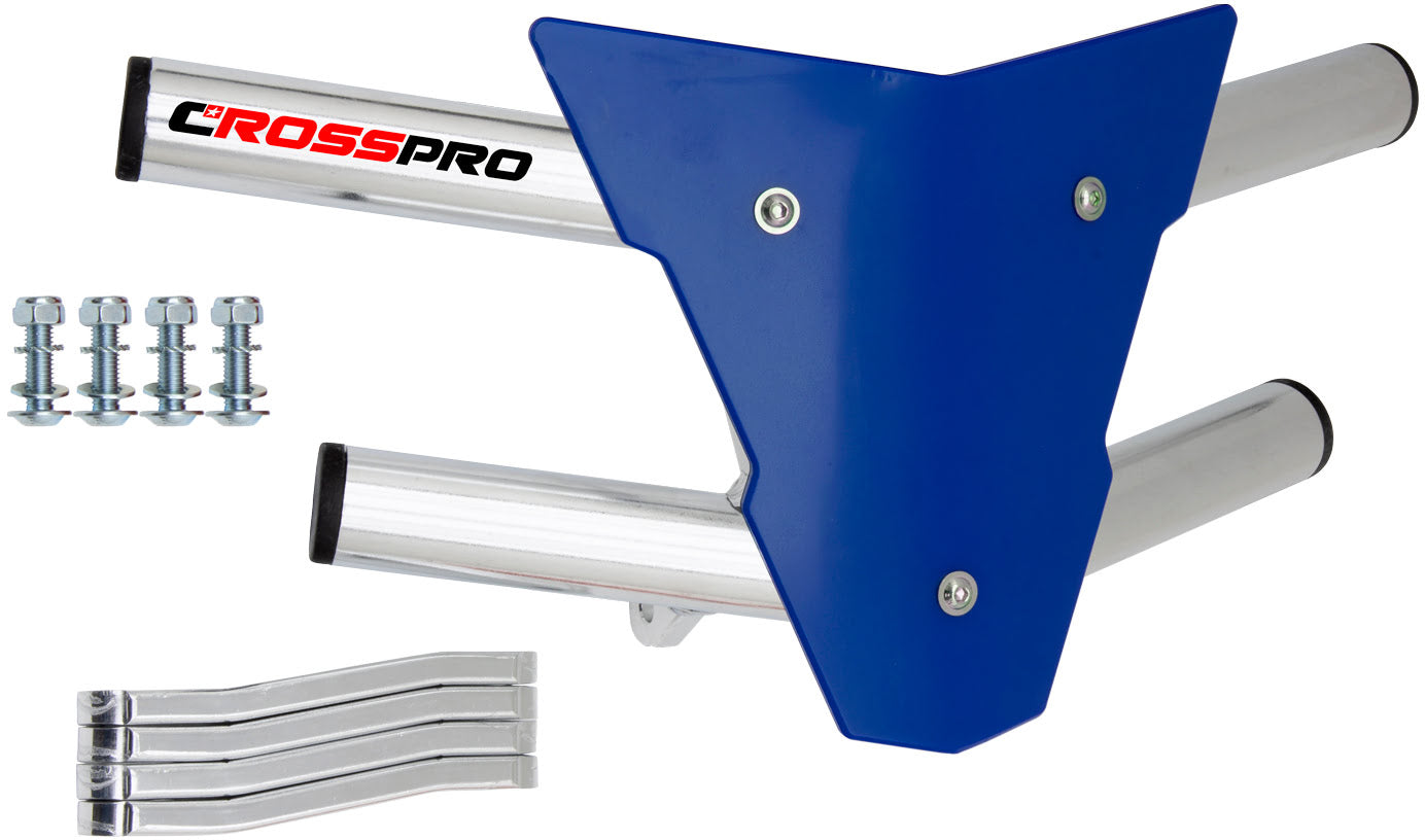 Crosspro - Front Bumper Waspe For Polaris Outlaw 525-Polish Tubo / Blue Plate
