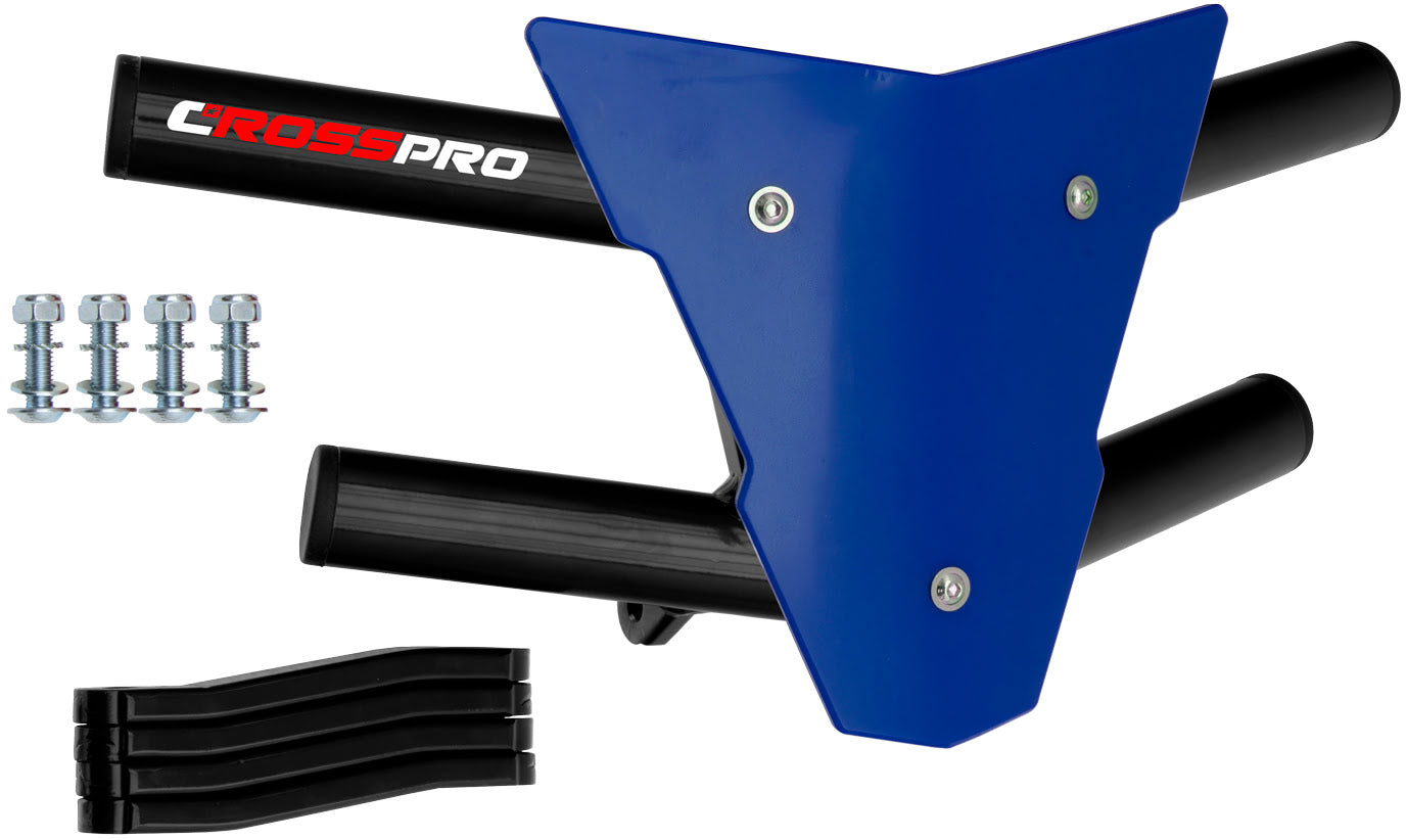 Crosspro - Front Bumper Waspe For Yamaha YFZ 450R-Black Tube / Blue Plate