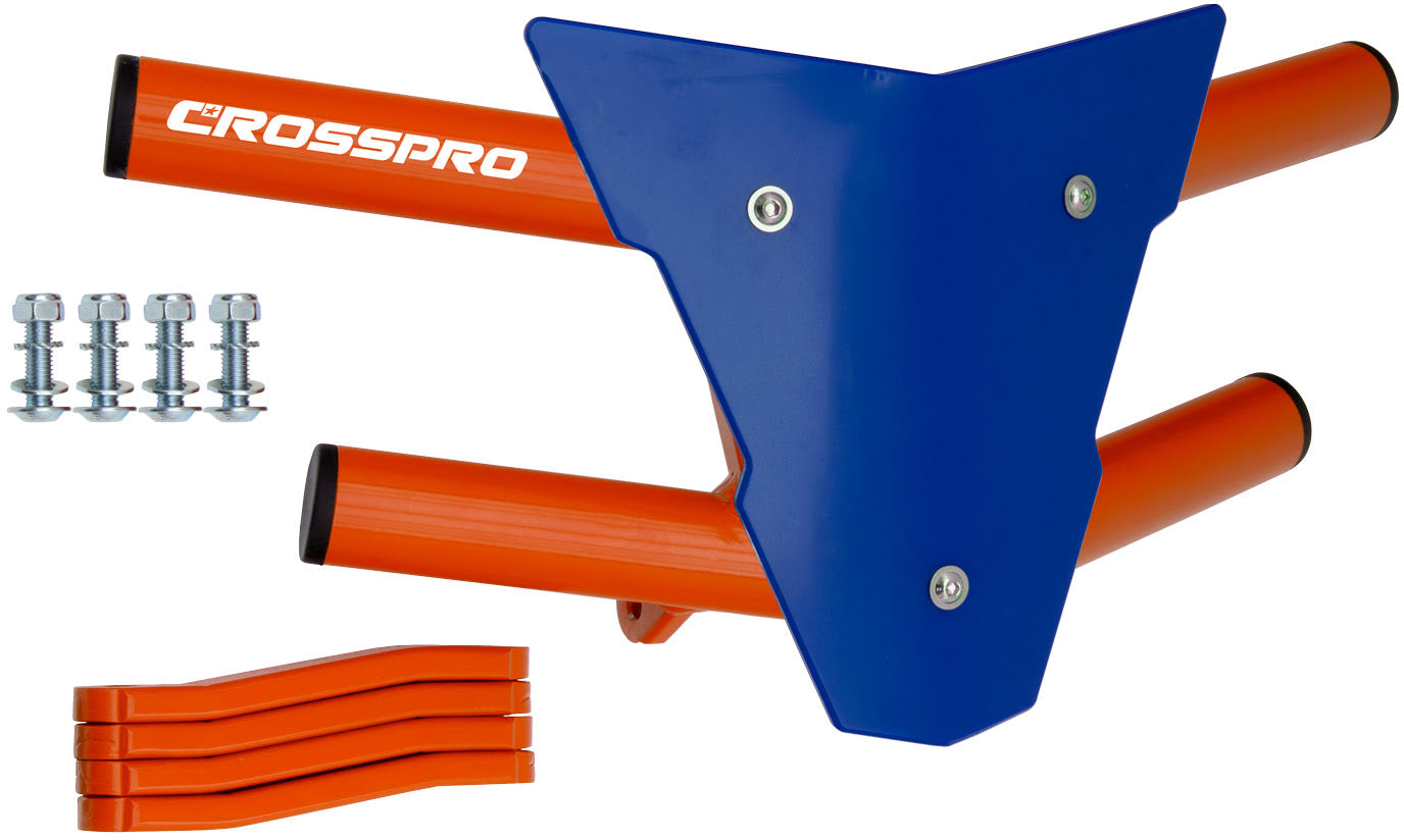 Crosspro - Front Bumper Waspe For Polaris Outlaw 500-Orange Tube / Blue Plate
