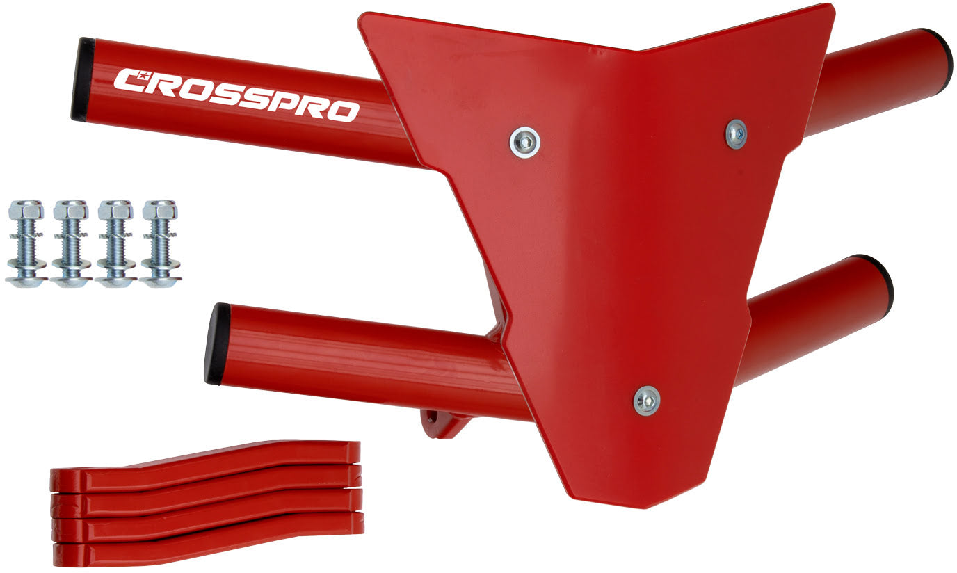 Crosspro - Front Bumper Waspe For Yamaha YFM 350 Warrior-Red Tube / Red Plate