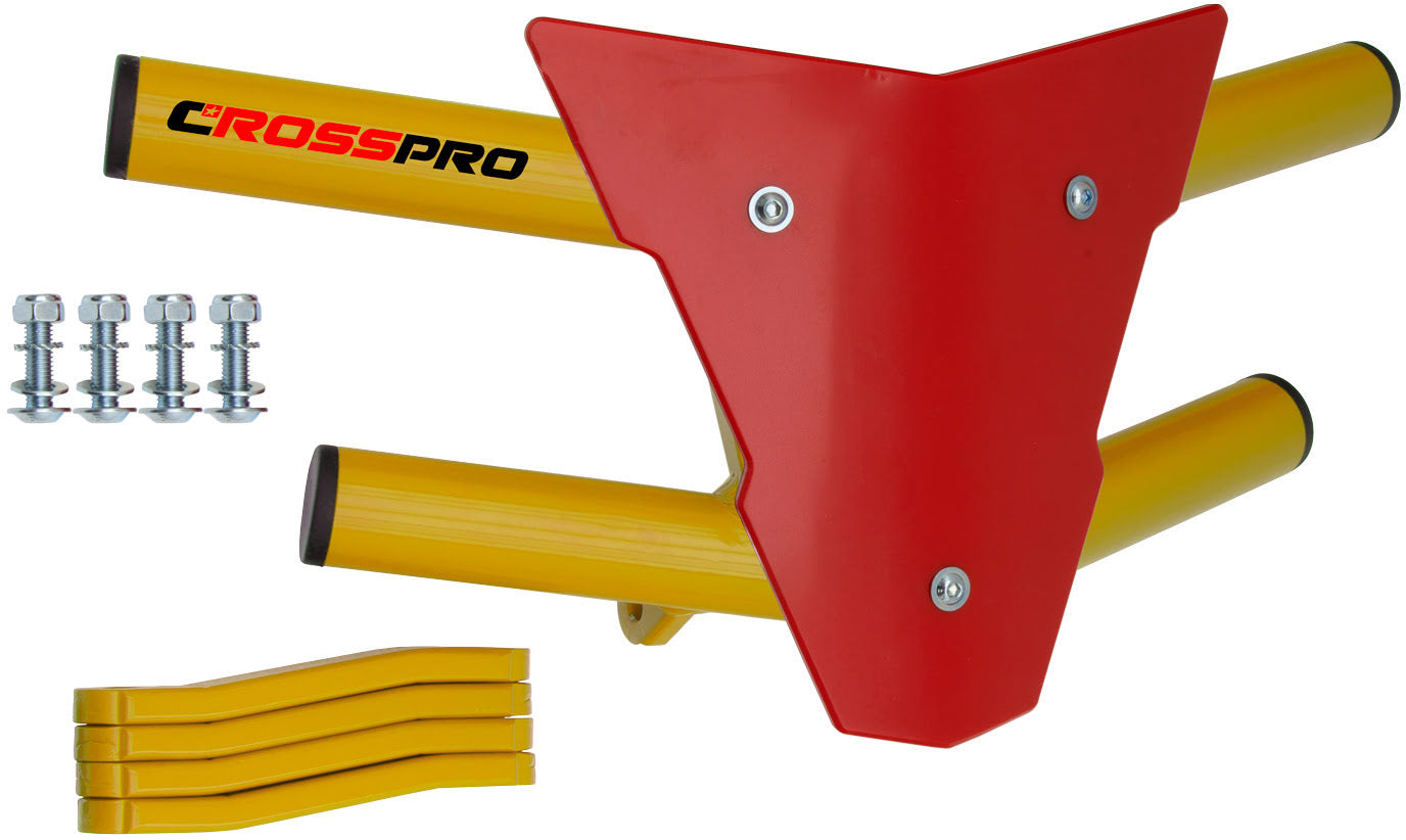 Crosspro - Front Bumper Waspe For Polaris Outlaw 525-Yellow Tube / Red Plate