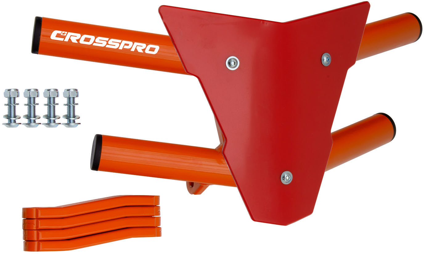 Crosspro - Front Bumper Waspe For Polaris Outlaw 525-Orange Tube / Red Plate