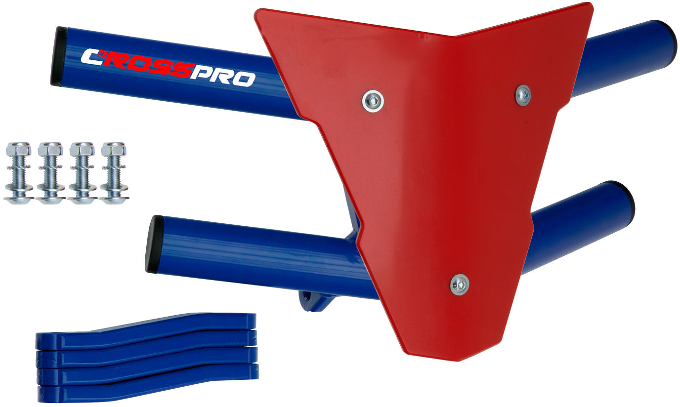 Crosspro - Front Bumper Waspe For Yamaha YFZ 450R-Blue Tube / Red Plate