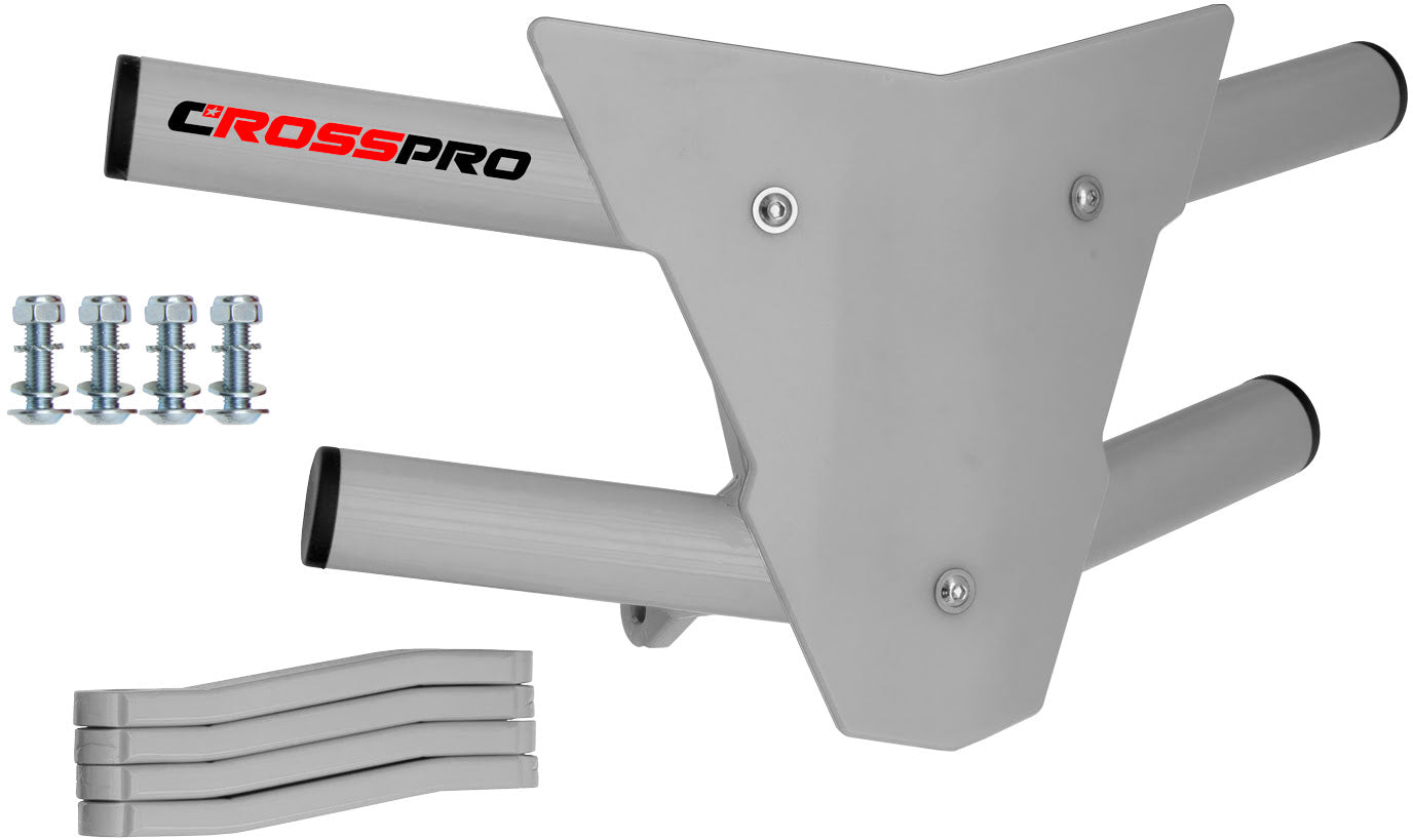 Crosspro - Front Bumper Waspe For Arctic Cat 400 DVX, Honda TRX 400, TRX 450, Honda TRX 400, Kawasaki KFX 400, Suzuki LT-Z 400-White Tube / White Plate