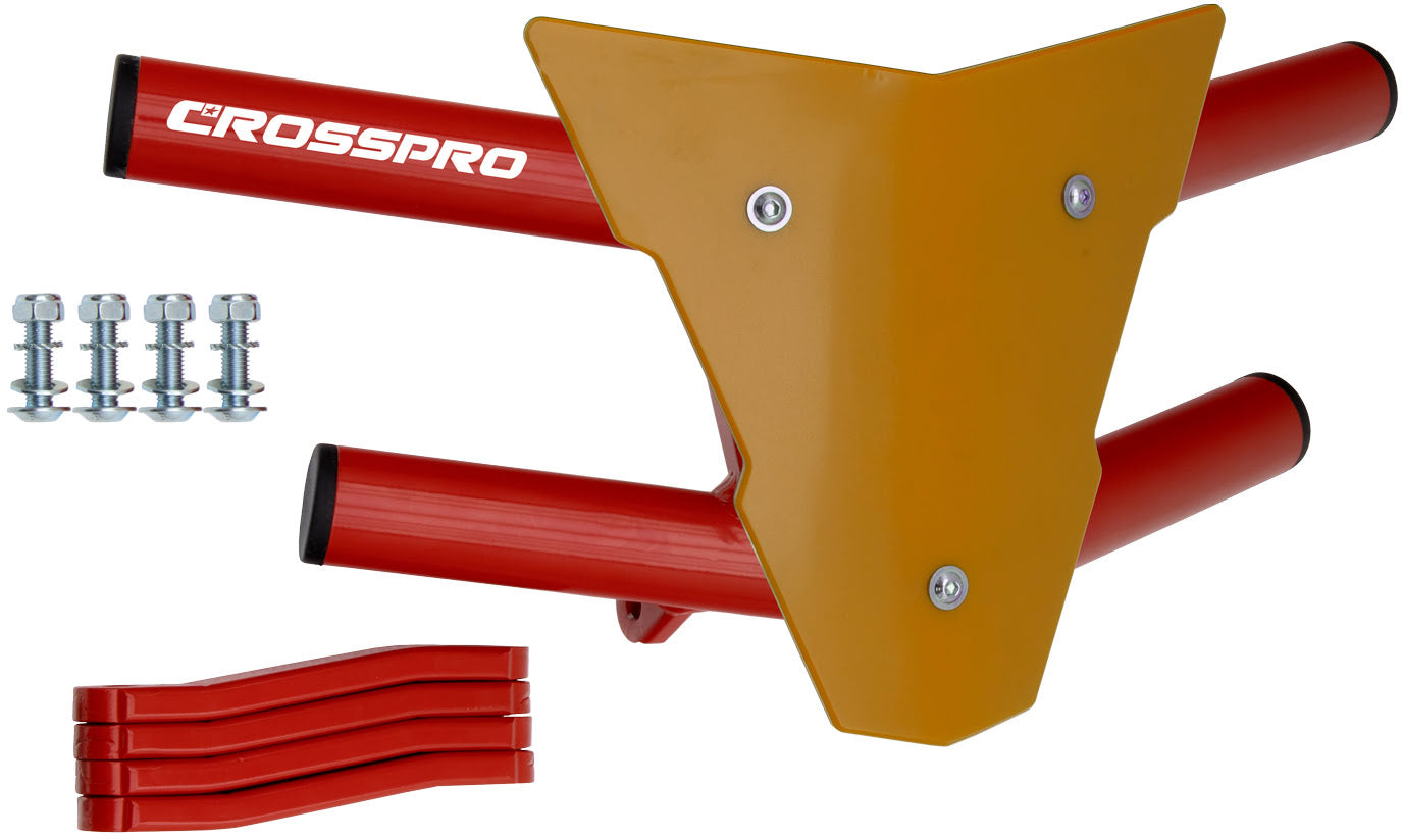 Crosspro - Front Bumper Waspe For Yamaha YFM 350 Warrior-Red Tube / Yellow Plate