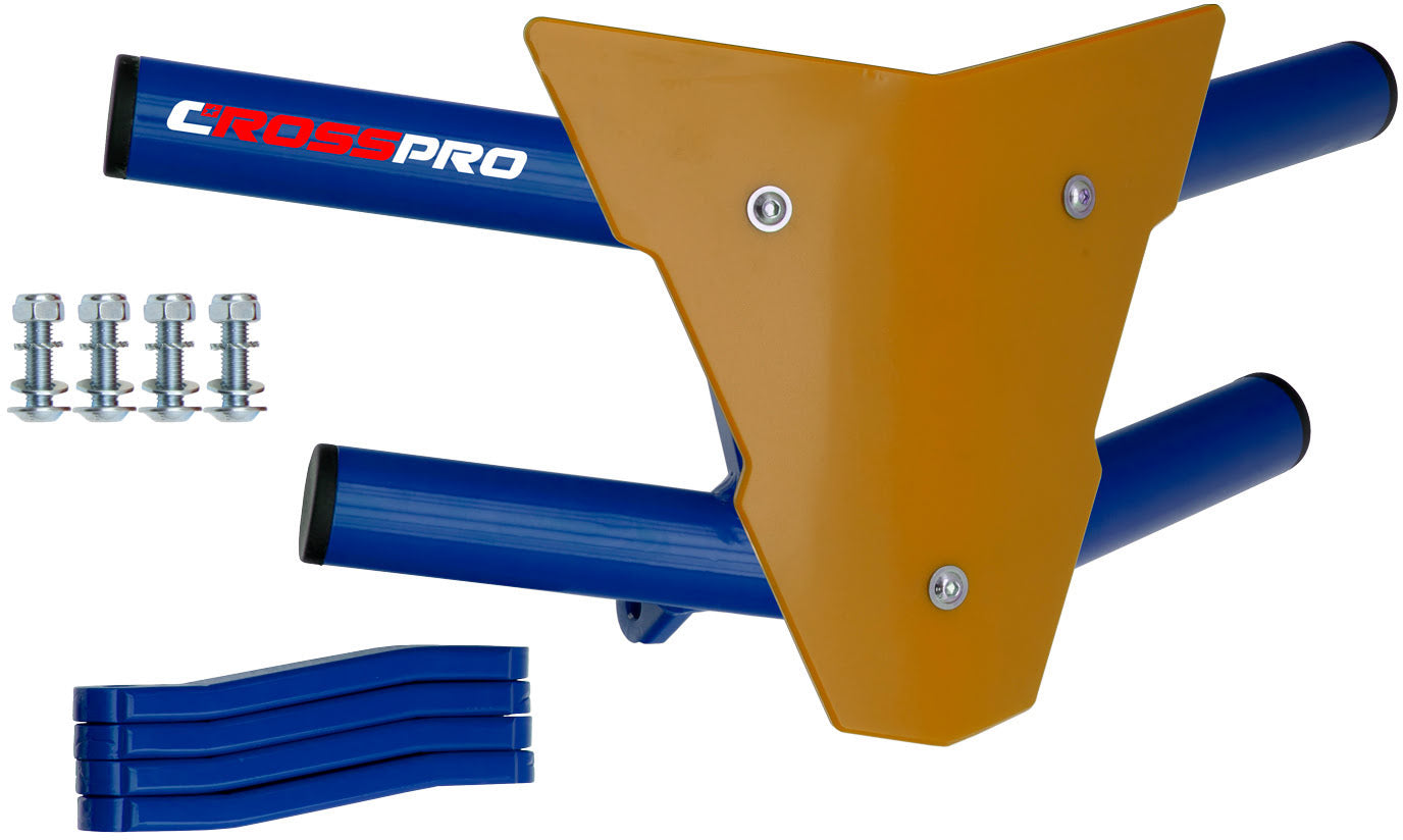 Crosspro - Front Bumper Waspe For Yamaha YFM 350 Warrior-Blue Tube / Yellow Plate