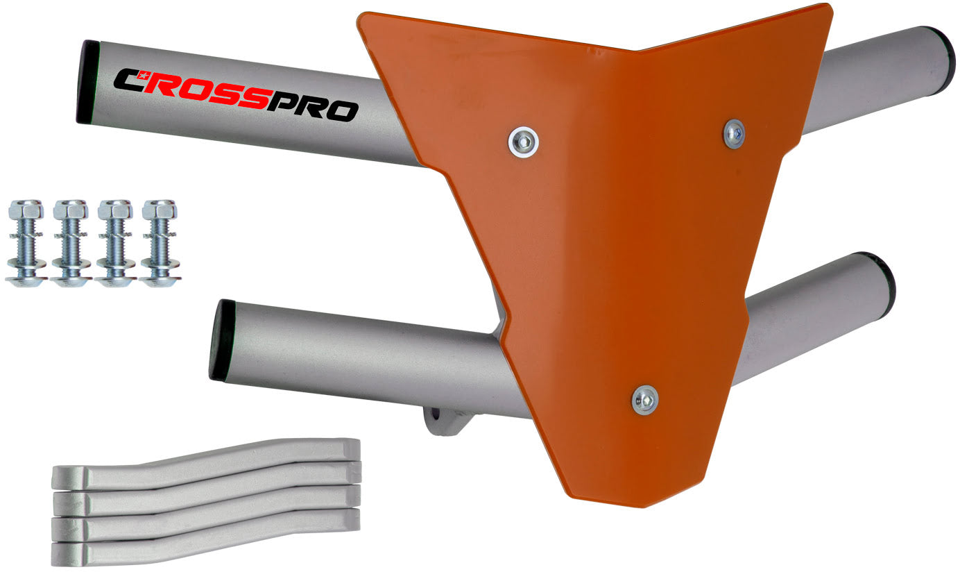 Crosspro - Front Bumper Waspe For Polaris Outlaw 500-Ice Polish Tube / Orange Plate
