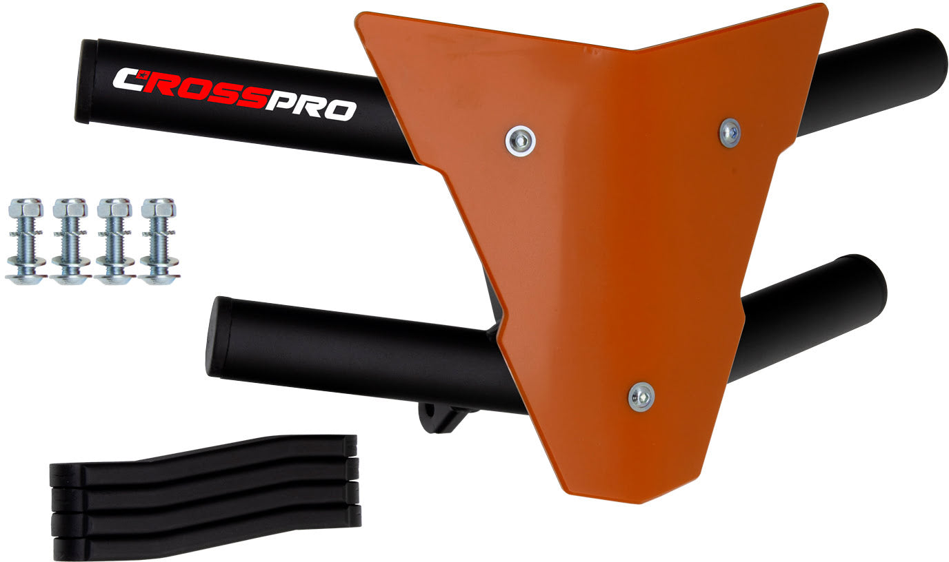 Crosspro - Front Bumper Waspe For Yamaha YFZ 450R-Textured Black Tube / Orange Plate