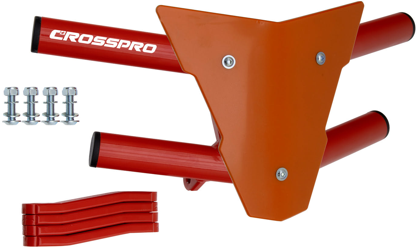 Crosspro - Front Bumper Waspe For 450 XC (ATV), 525 XC (ATV), KTM 450 SX (ATV), 505 SX (ATV)-Red Tube / Orange Plate