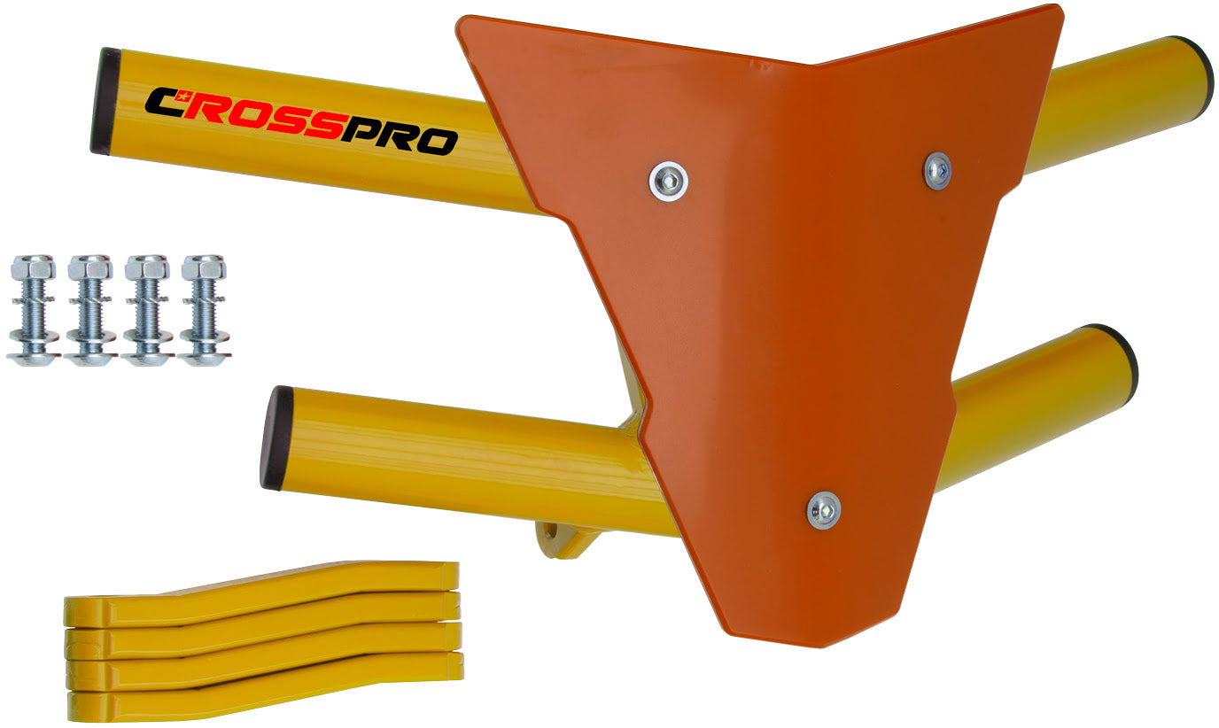 Crosspro - Front Bumper Waspe For Yamaha YFM 350 Warrior-Yellow Tube / Orange Plate
