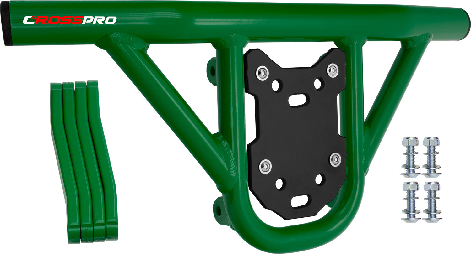 Crosspro - Front Bumper Hat For Polaris Outlaw 500-Green Tube / Black Plate