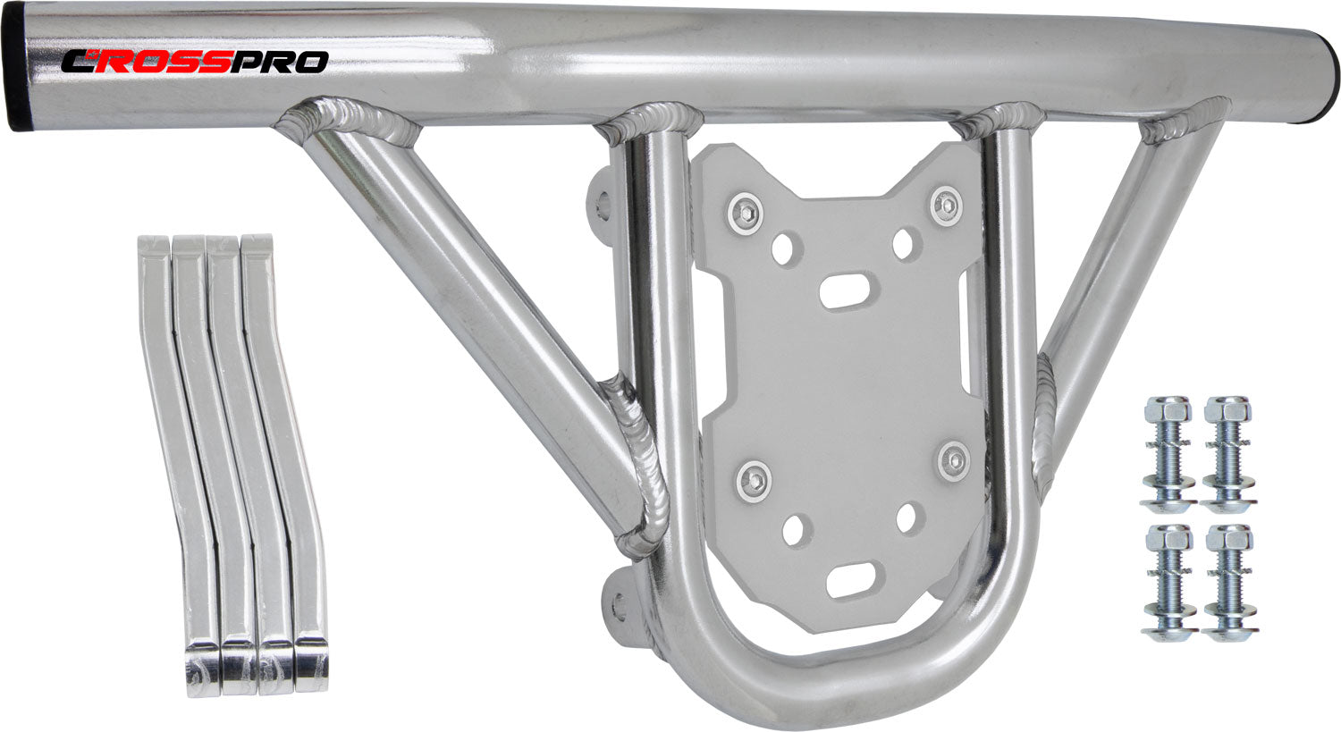 Crosspro - Front Bumper Hat For SMC Ram 520-Polish Tubo / White Plate